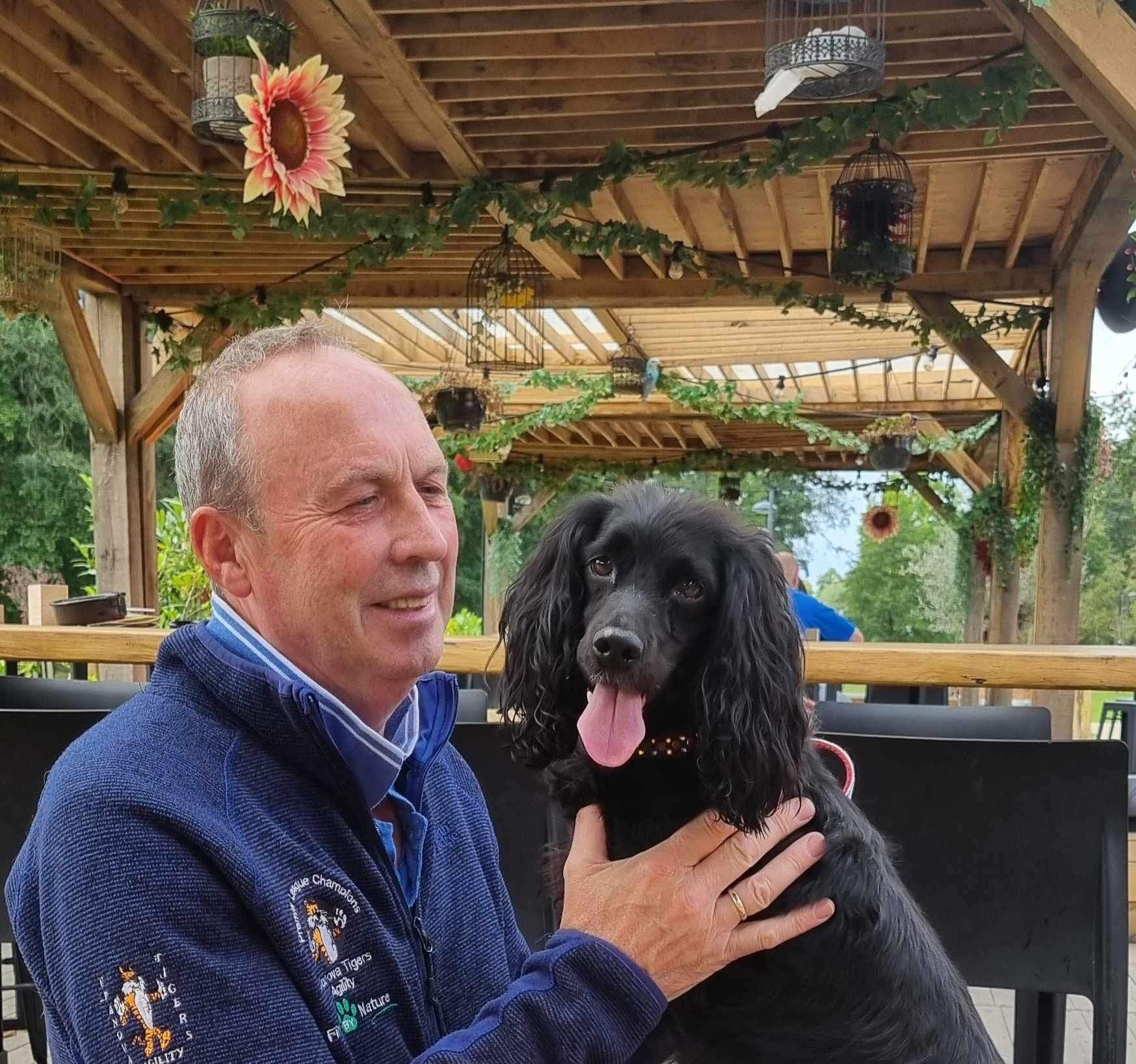 Alan Bray our Ace Canine Ambassador & Titicia preparing for The Kennel Club Agility Stakes Final December 24 at Excel London