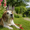 Older Beagle dog resting — Sundowners Syndrome and canine cognitive decline