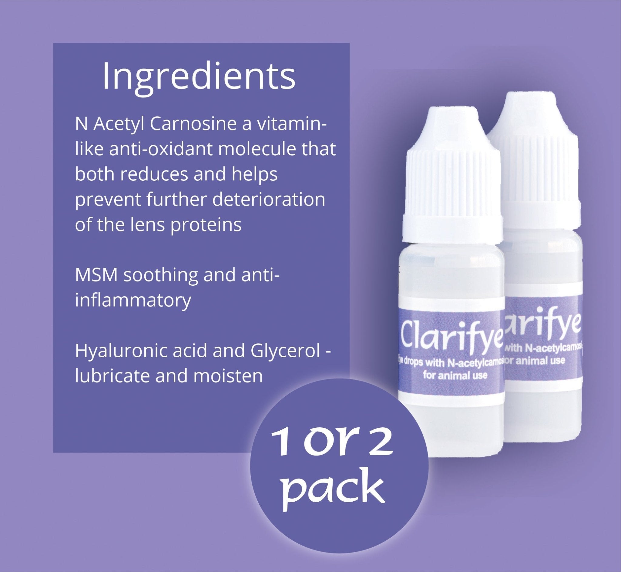 Clarifye NAC Eye Drops for Dogs Natural Cataract Support Ace Canine Healthcare Clarifye NAC Eye Drops for Dogs Natural Cataract Support Ace Canine Healthcare